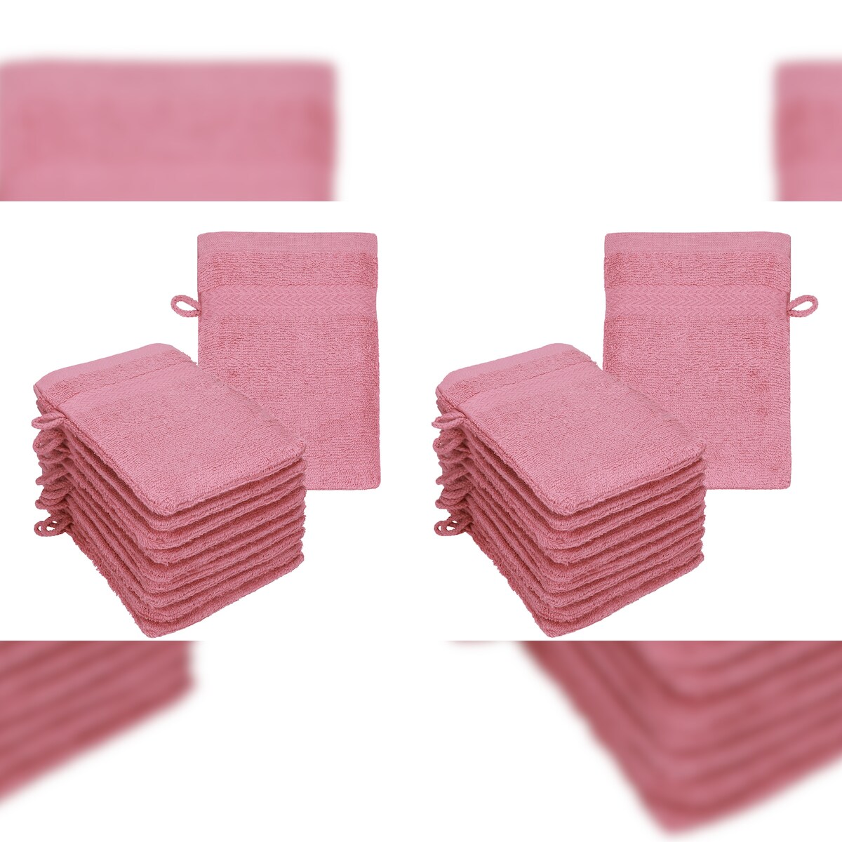 Betz 20 Stück Waschhandschuhe Waschlappen PREMIUM Größe 16x21 cm 100% Baumwolle Farbe altrosa Image