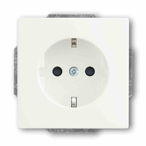 Busch-Jaeger future linear Steckdose, 1f, studioweiß, matt, Unterputz, horizontal/vertikal, IP20, Zentralplatte Image