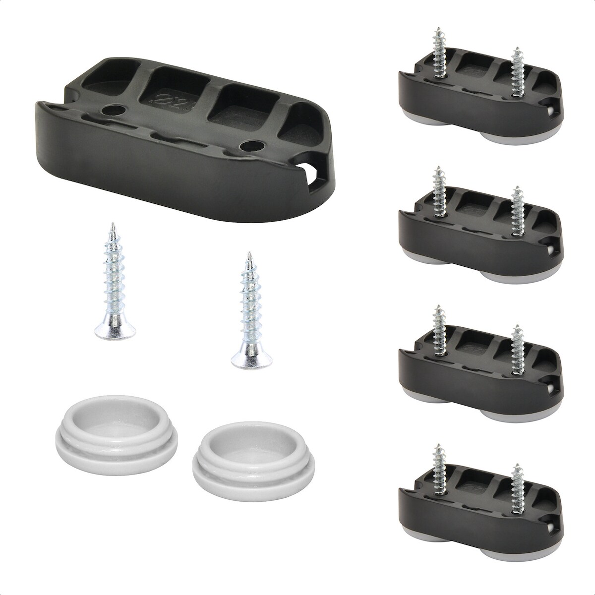 WAGNER QuickClick® Kunststoffgleiter HYPER - Freischwinger, 4x Basis, 8x Schraube&Einsatz 42 x 20 mm, DE Ware - 15831600 Image