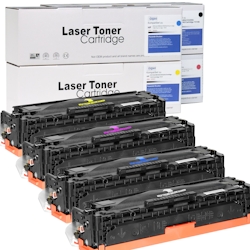 4 Toner Set für HP Color LaserJet CP1519NI D&C-Tonerkassetten alle Farben kompatibel HP 125A
