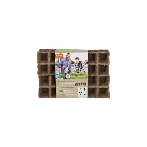 SIENA GARDEN 144 Bio-Anzuchttöpfe Ø 5cm quadratisch