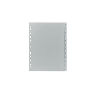 Herlitz Ordnerregister A4 1-12 PP grau Grau Image