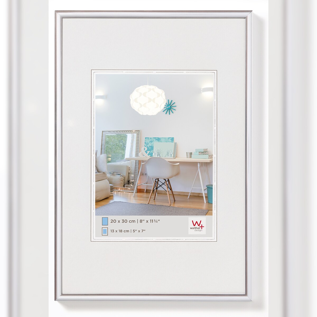 walther + design Lifestyle Kunststoff Bilderrahmen 18x24 cm SILBER Image