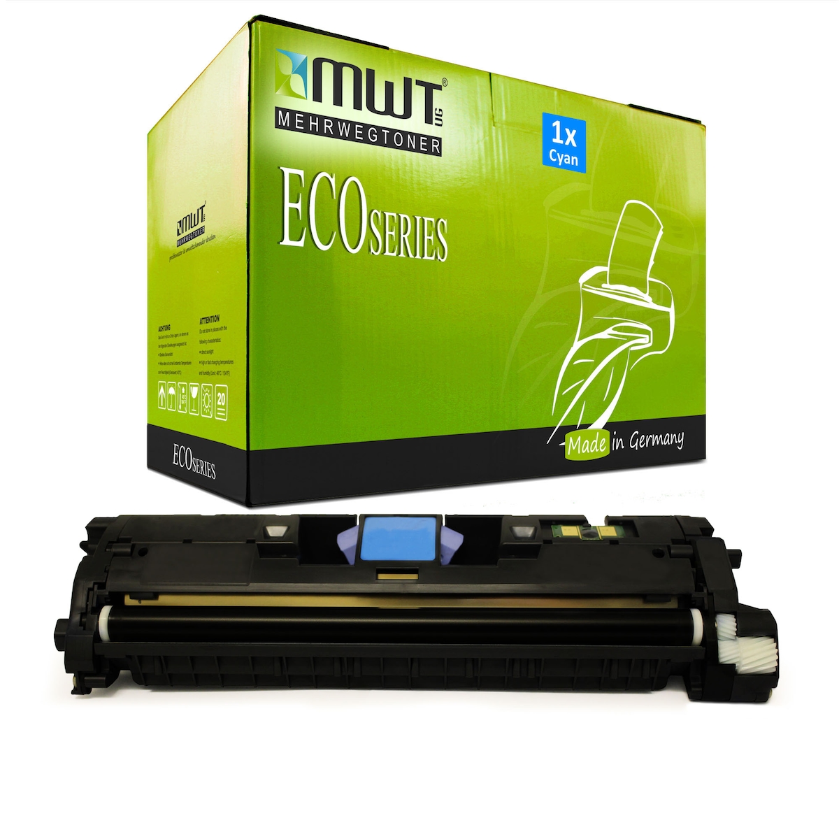 1 Mehrwegtoner kompatible Lasertoner ersetzt HP Q3961A 122A Cyan Image