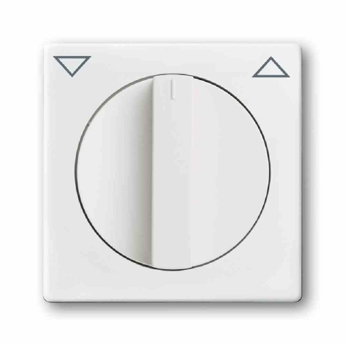 Busch-Jaeger FUTURE LINEAR Drehknopf, Jalousie, studioweiß, glänzend, Symbol Pfeile Image