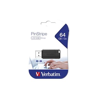 Verbatim USB 2.0 Stick PinStripe 64 GB schwarz