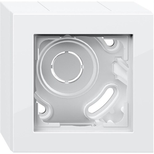 Gira Gehäuse AP, 1f, Kunststoff, reinweiß, glänzend, Aufputzgehäuse, IP20, 106129 Image