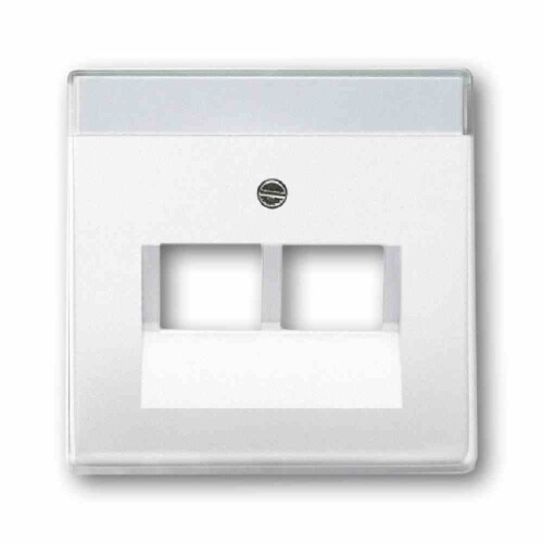 Busch-Jaeger FUTURE LINEAR Zentralplatte, UAE/IAE, studioweiß, glänzend, Befestigung mit Schraube, mit Beschriftungsfeld Image