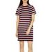 Michael Kors Dresses | Michael Kors Dress Tee Shirt Striped Shift Purple Multi Womens Sz Xl | Color: Purple | Size: Xl