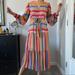 Anthropologie Dresses | Farm Rio Anthropologie Striped Belted Multicolor Dress | Color: Brown | Size: Xs