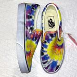 Vans Shoes | Classic Slip On Vans Men Tie Dye | Color: Blue/Yellow | Size: Various