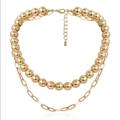 Free People Jewelry | Choker Gold Necklace Unique Piece | Color: Gold | Size: Os