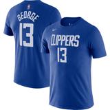 Men's Nike Paul George Royal LA Clippers Diamond Icon Name & Number T-Shirt