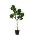 Arbre en pot ficus plastique vert et noir H120cm