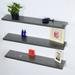 Set of 3 Modern and Contemporary Floating Shelf - Black Oak - 47.2 *9.25 *1.5 inches