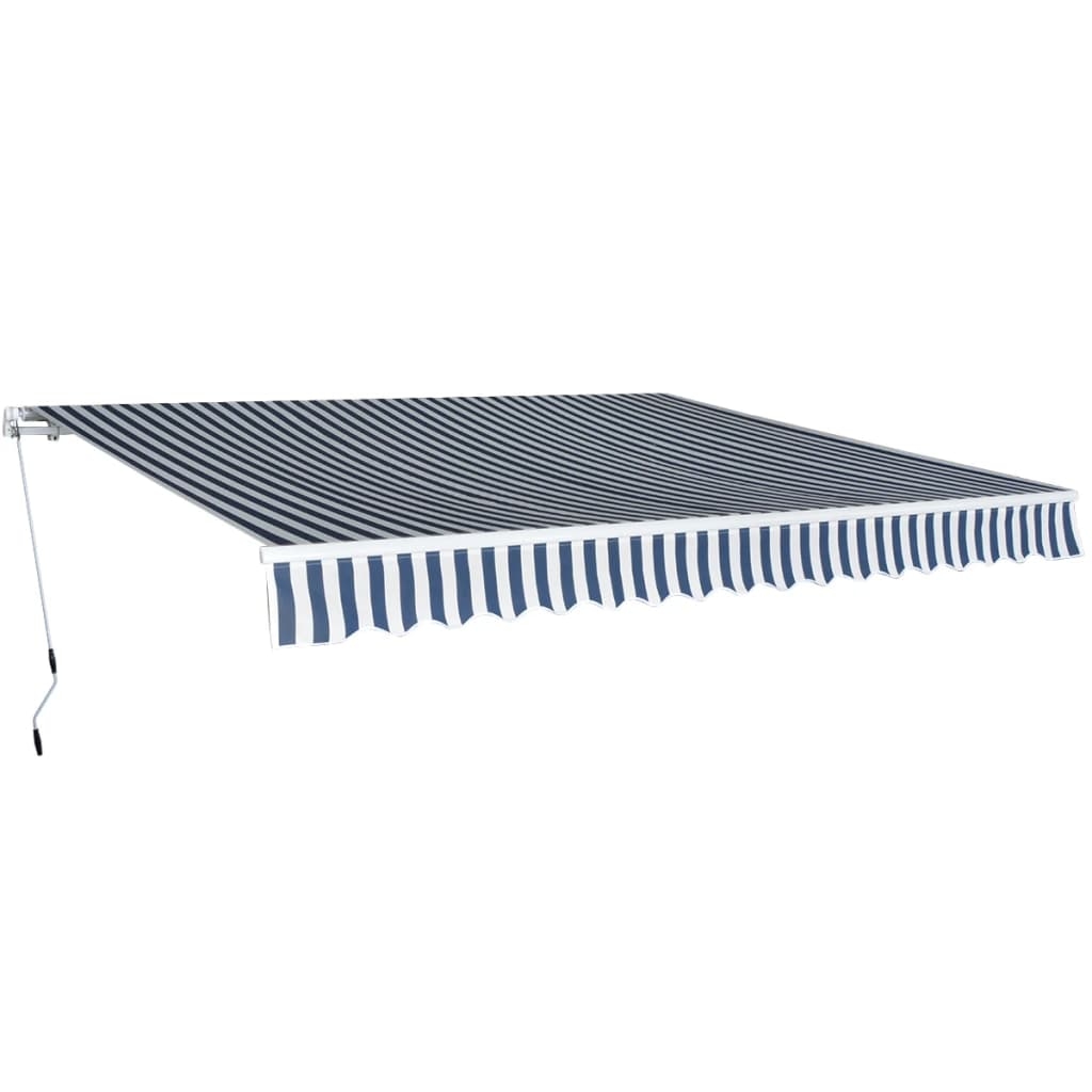 vidaXL Gelenkarmmarkise 400 cm Blau/Weiß Image