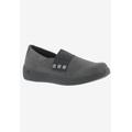 Wide Width Women's Posy Flat by Drew in Black Canvas (Size 7 1/2 W)