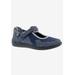 Extra Wide Width Women's Buttercup Mary Jane Flat by Drew in Navy Combo (Size 9 1/2 WW)