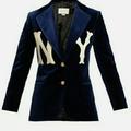 Gucci Jackets & Coats | Blue Velvet Gucci Ny Blazer | Color: Blue | Size: Various