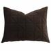 Eastern Accents Nova Quilted Velvet Sham Polyester in Black/Brown | 20 H x 27 W in | Wayfair STN-43-CO