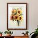 Gracie Oaks Fresh Cut Flowers I Premium Framed Matte - Ready To Hang Paper in Black/Blue/Green | 43.5 H x 31.5 W x 1 D in | Wayfair