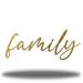 Gracie Oaks Demus Family Cursive Word Metal in Yellow | 4.75 H x 12 W x 0.0625 D in | Wayfair C666F308C7884D66BEC393B0F041E821