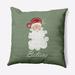 The Holiday Aisle® Believe In Santa_Sq Polyester/Polyfill blend in Green | 14 H x 20 W x 6 D in | Wayfair D341B5958FD64B4DBB948672D443E8C6