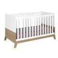 Lit bébé évolutif 70x140 Blanc et Chêne