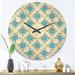 Designart 'Retro Ornamental Pattern I' Mid-Century Modern Wood Wall Clock