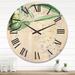 Designart 'Vintage White Orchid II' Traditional Wood Wall Clock