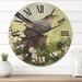 Designart 'Cuckoo Bird On An Old Stump' Traditional Wood Wall Clock