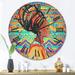 Designart 'African American Woman with Turban IV' Modern Wood Wall Clock