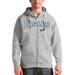 Men's Antigua Heathered Gray Philadelphia Eagles Wordmark Victory Full-Zip Hoodie