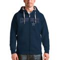 Men's Antigua Navy Dallas Cowboys Team Victory Full-Zip Hoodie