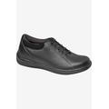 Extra Wide Width Women's Tulip Oxford Flat by Drew in Black Calf (Size 12 WW)