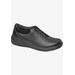 Wide Width Women's Tulip Oxford Flat by Drew in Black Calf (Size 10 1/2 W)