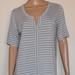 Athleta Dresses | Athleta Striped Short Sleeve Shirt Dress | Color: Gray/White | Size: M