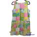 Lilly Pulitzer Dresses | Lilly Pulitzer A-Line Pocket Dress Patchwork Print Dress Blue Green Pink White | Color: Green/Pink | Size: 10