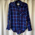 American Eagle Outfitters Tops | American Eagle Boyfriend Fit Flannel | Color: Purple/Black | Size: M