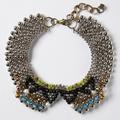 Anthropologie Jewelry | Anthropologie Pam Hiran Sparked Agate Collar Necklace | Color: Black/Silver | Size: Os