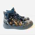 Converse Shoes | Converse Chuck Taylor All Star Gothic Look Leather High Top Sneakers Womens Sz 8 | Color: Black/Gold | Size: 8