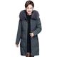 Oversized Coat Rikay New Ladies Parka Jacket Women Faux Fur Collar Hooded Jacket Casual Trench Parka Coat Size 16-30 UK Gray