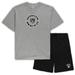 Men's Concepts Sport Heathered Gray/Black Brooklyn Nets Big & Tall T-Shirt Shorts Sleep Set