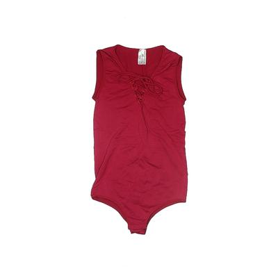 Prime Cut Bodysuit: Red Solid Tops
