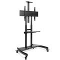 Mount Factory Mobile TV Stand w/ Shelf, for Screens over 55" & up to 200 Lbs. in Black | 91 H x 39 W x 23 D in | Wayfair MOUNT-CART-RC1700P