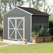 Handy Home Rookwood 10 ft. W x 14 ft. D Wood Storage Shed in Brown/Gray/White | 102 H x 120 W x 168 D in | Wayfair 19432-0