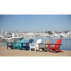 LuXeo Marina HDPE Outdoor Adirondack Chair Plastic/Resin in Blue | 36 H x 22.5 W x 31 D in | Wayfair LUX-1519-NAVY2