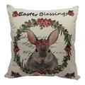 The Holiday Aisle® 15.5-In. Easter Blessings Bunny Rabbit Accent Pillow, Indoor Spring Decoration, 291206151B834C5E9B78D8230678073B, | Wayfair