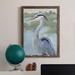 Rosecliff Heights Blue Heron Portrait I Premium Framed Canvas - Ready To Hang Canvas, Solid Wood in Black/Blue/Green | 44 H x 31 W x 1 D in | Wayfair