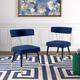 Etta Avenue™ Jeudi Velvet Side Chair Upholstered/Velvet in Blue | 32 H x 22.5 W x 22.5 D in | Wayfair 14770E214B804F9FB2CCF88C663D5924
